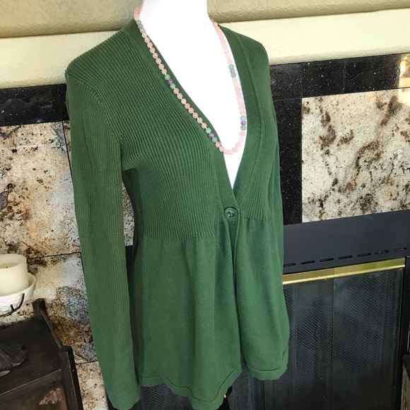 Denim & company Sweaters - Denim & Co. green cardigan